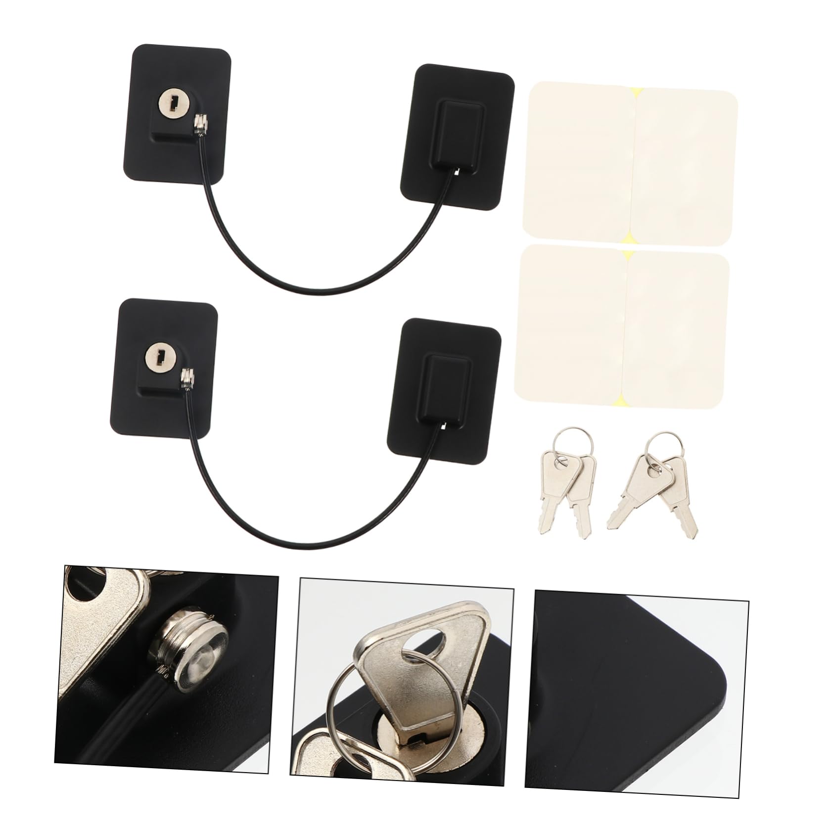 BESTonZON 4 Piezas Bloqueo De Seguridad Para Niños Bloqueo De Nevera Para Niños Cerradura Del Archivador Cerradura Para Niños Del Horno Acero Inoxidable Bebé Cerradura De La Puerta Limitador