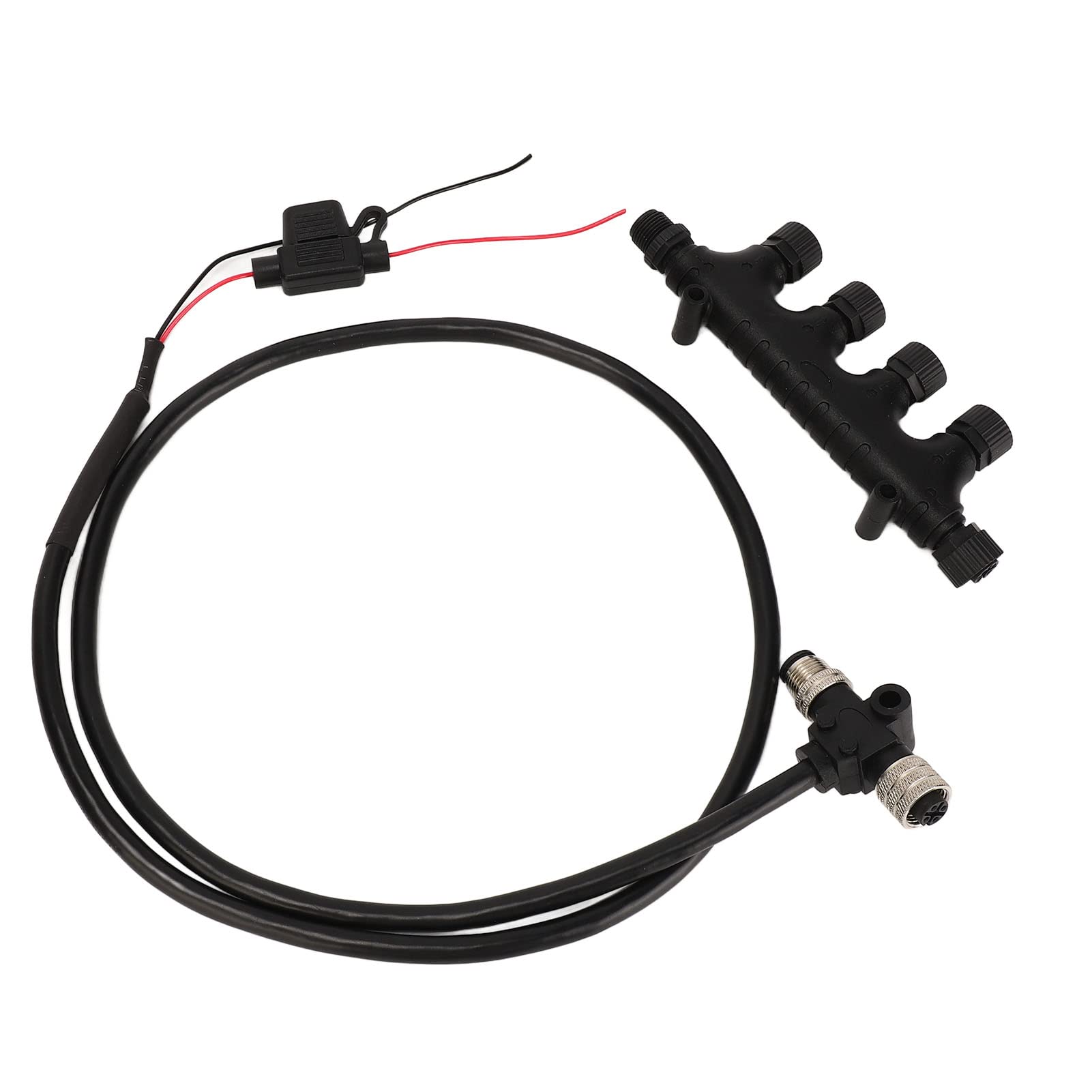 FILFEEL NMEA 2000 Starter Cable Kit with 4-Port T Connector, 3A, 5-Pin Thread, 1m IP67 Cable for, Simrad, B&G, Navico Networks