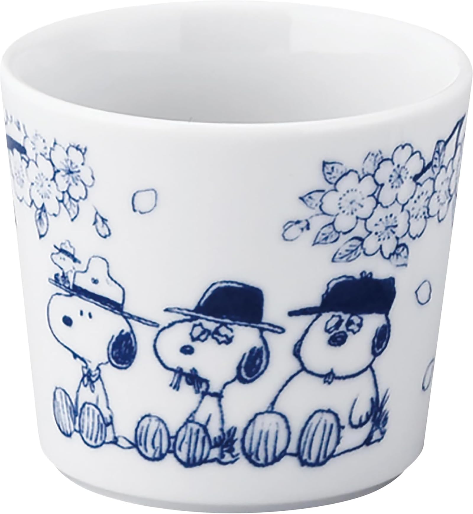 Snoopy Mino-Yaki Soba Choko Bowl, Hanami Blue