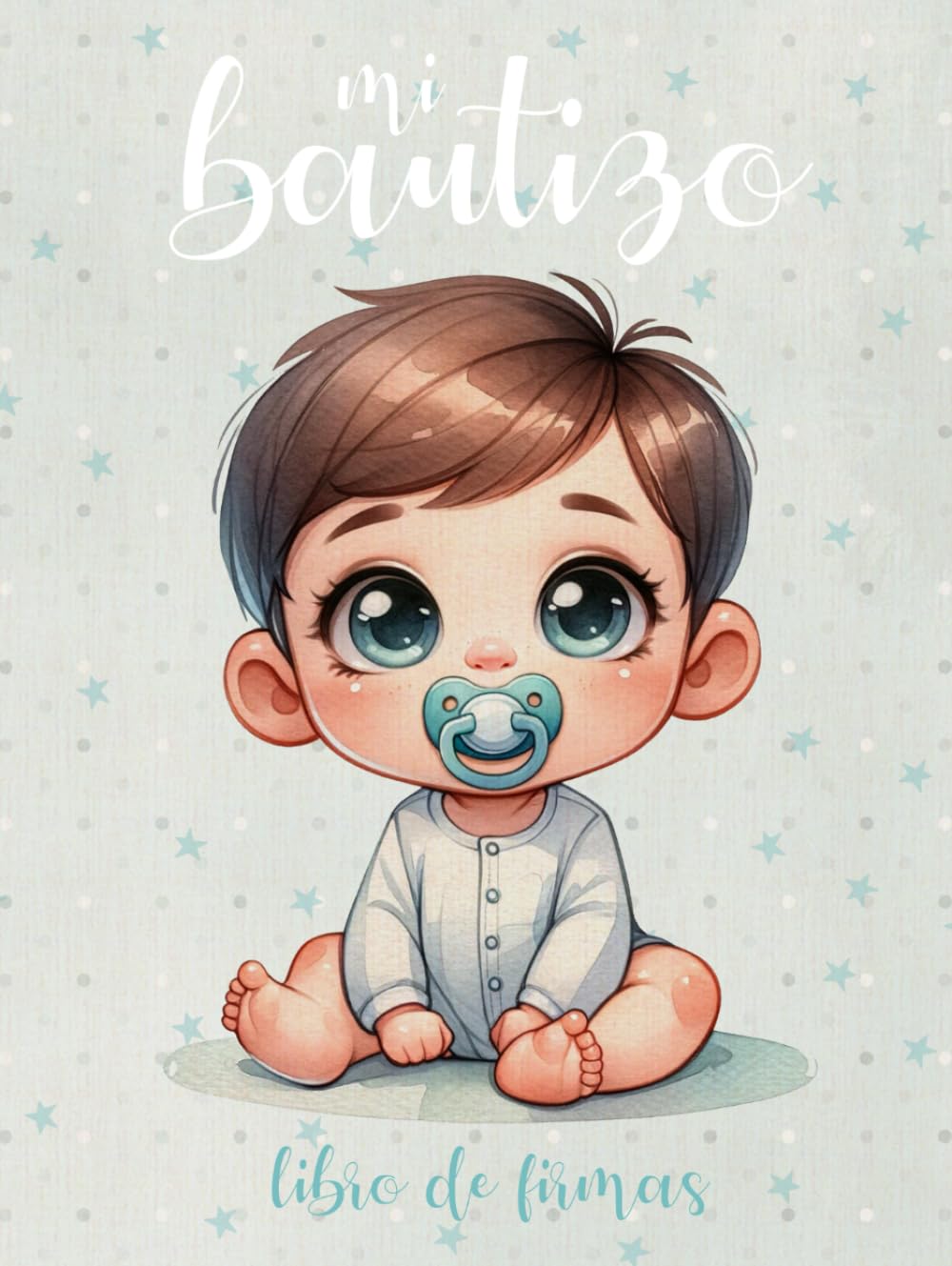 Mi Bautizo: Libro de Firmas y Dedicatorias para Niños - Álbum para Fotografías, Lista de Regalos, Recuerdos y Pinta tu Huella - Regalo Bautizo Niño