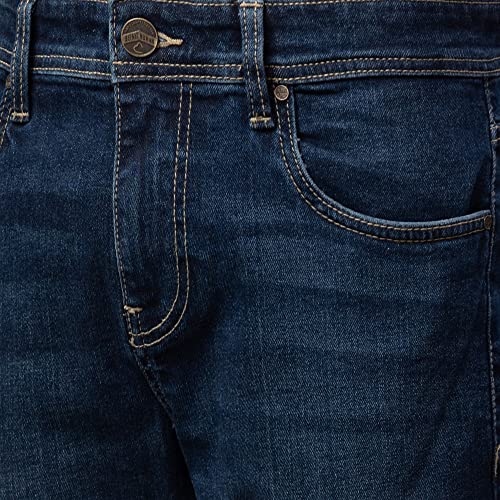 Image of Being Human Blue Slim Straight Fit Men's Denims Clothing
