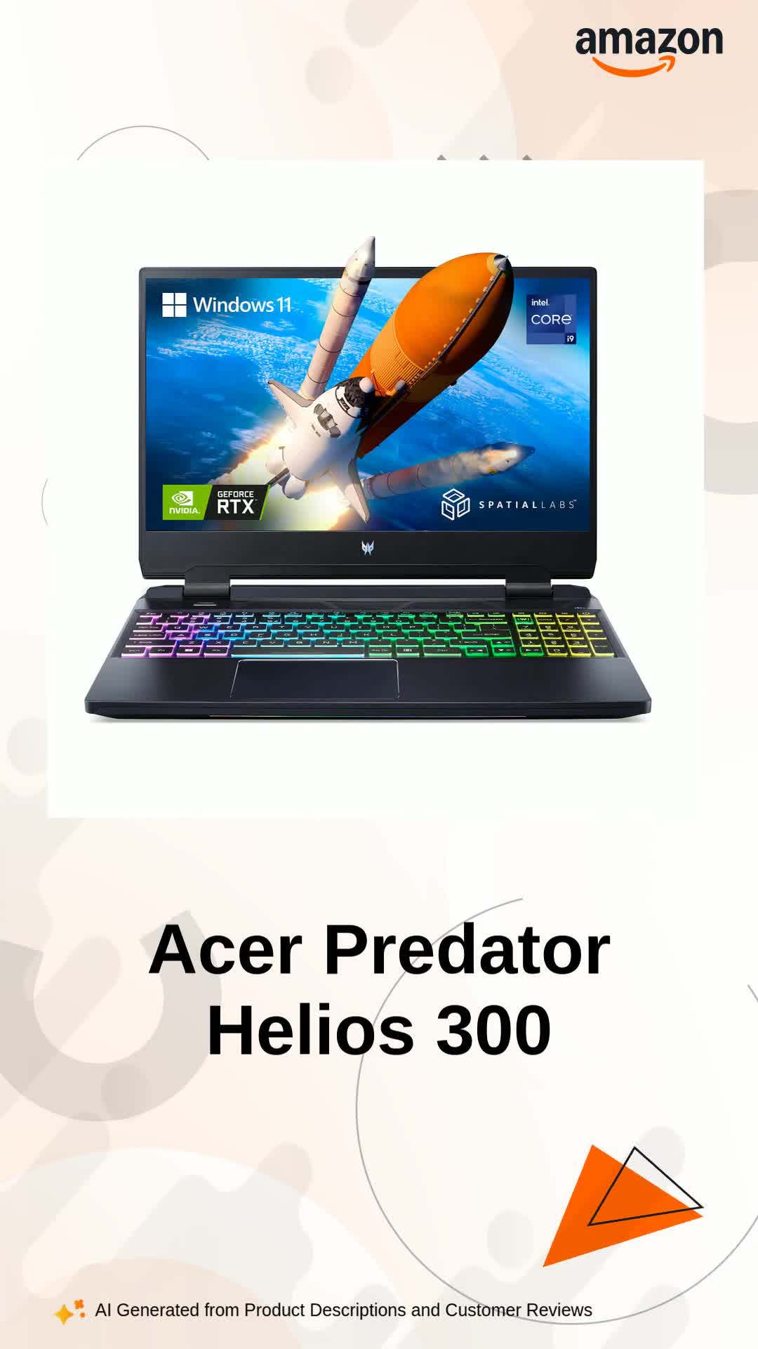 acer Predator Helios 300 Gaming Laptop Intel Core i9 12th Gen