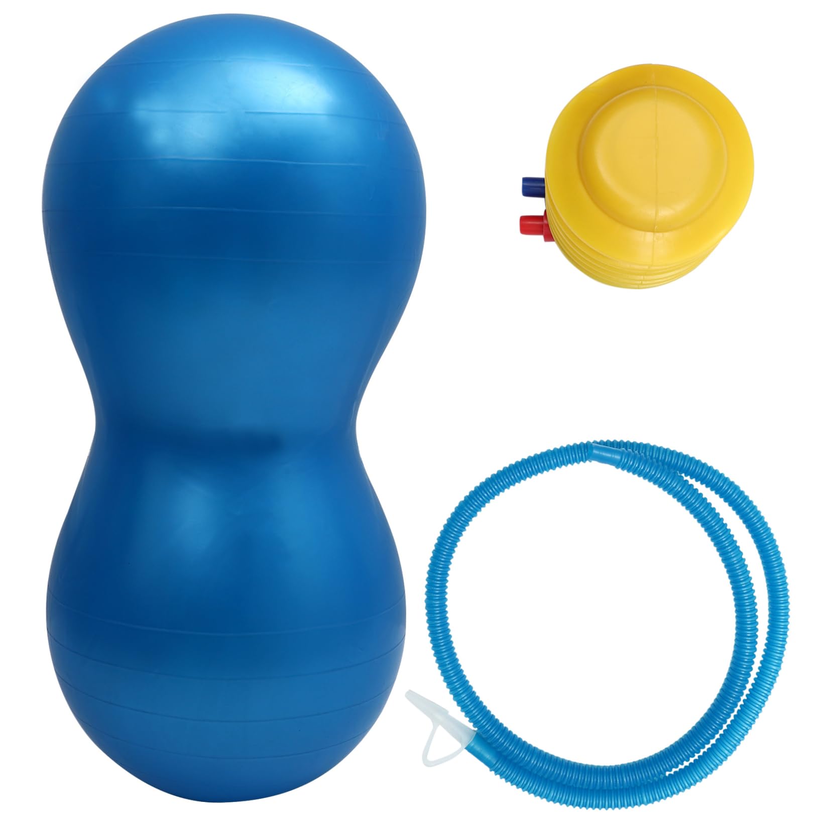 Milisten Pelota de Fitness PVC Antiexplosión Bola de Yoga Forma Cacahuete Balón Grueso para Ejercicio Casa y Gimnasio con Inflador Mejora Equilibrio y Fuerza Muscular