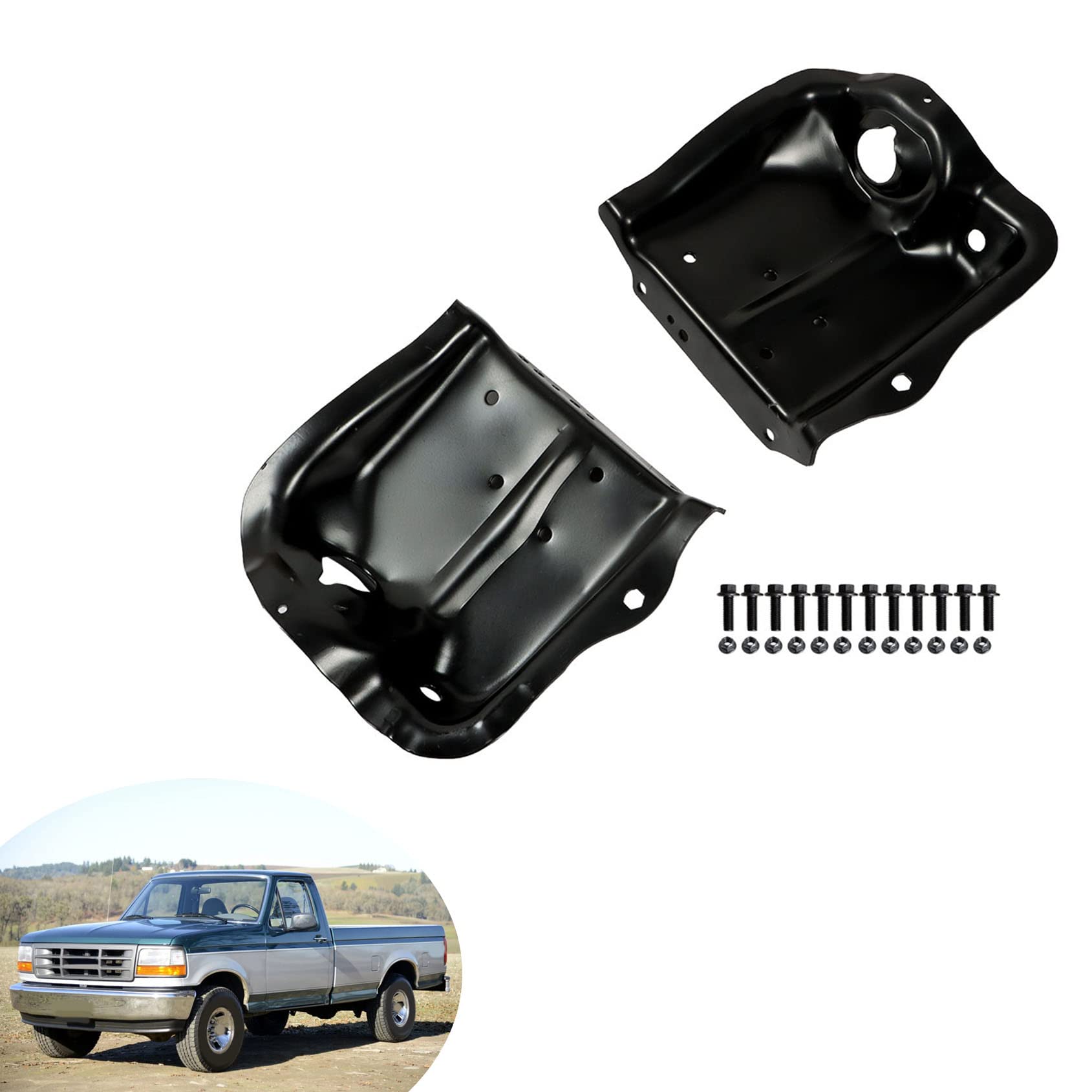 ANTUKO 2-Pack Front Coil Sp-ring Tower Shock Mount Right & Left Set Replacement for Bronco 1980-1996 Replacement for F100 1980-1996