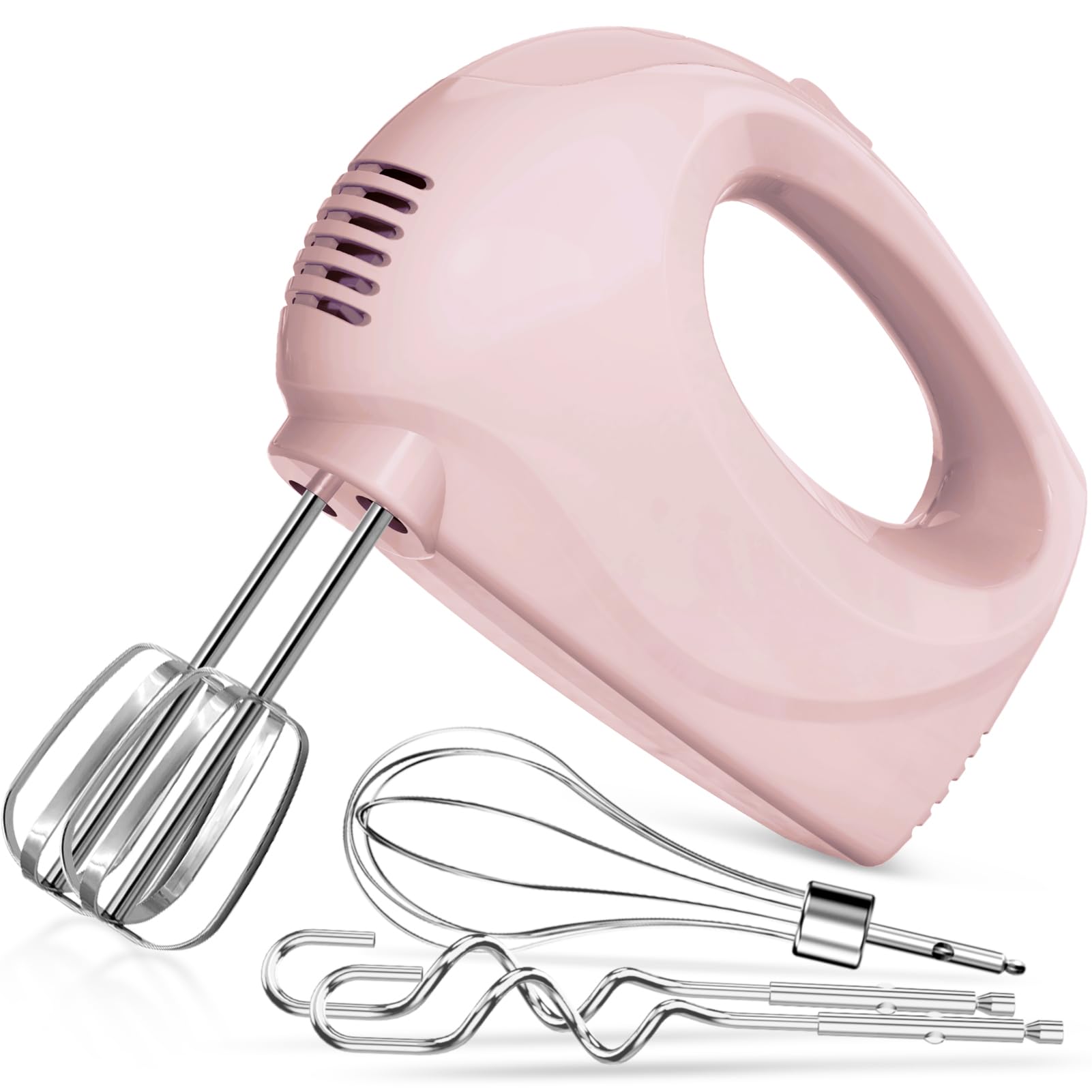 Handmixer Electric Handheld - 5 Speed Portable Kitchen Mixer Electric with 5 Stainless Steel Accessories Whisk Food Beater