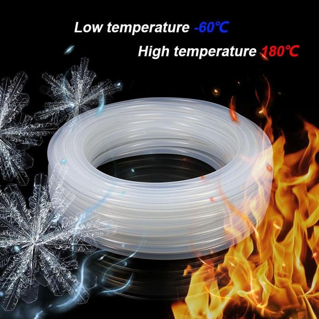 Tube De Pompe Péristaltique en Silicone Transparent, Non Toxique, Tuyau Flexible -60 ℃ ~ 180, ID 0,5 À 25,4 Mm(2 Meters,ID 12.7mm xOD 19.7mm)