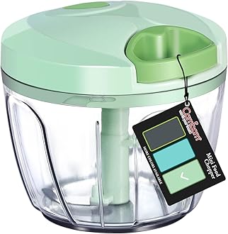 Cambom Manual Food Chopper, 650ml Green, Vegetable Cutter, Onion Chopper, BPA Free, Dishwasher Safe