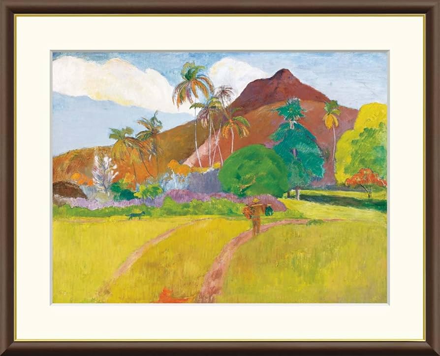 絵画 Chi Amazon｜タヒチの山 ポール・ゴーギャン 42× 52㎝ F6 J1-146 額入り