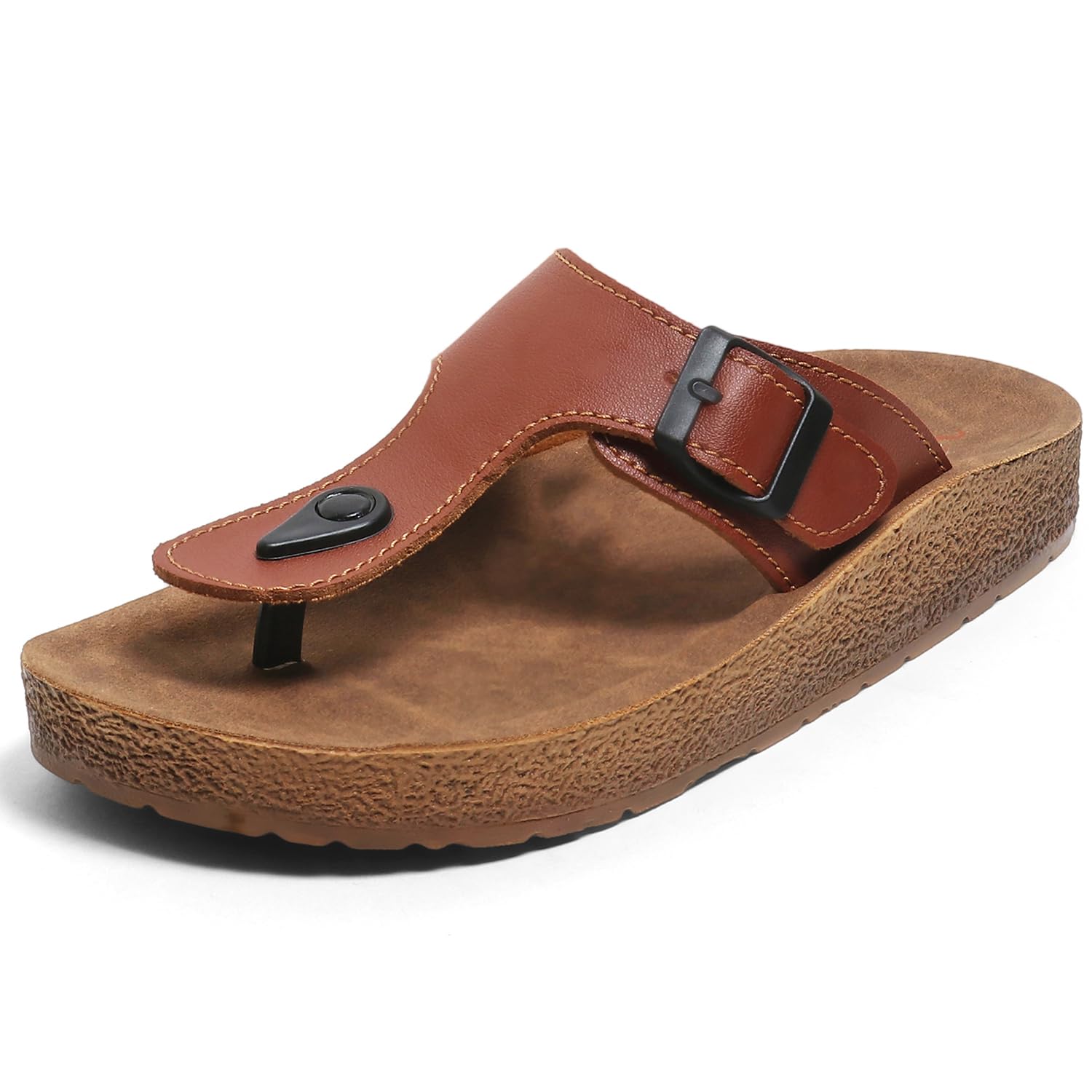 doctor health super soft Men’s Buckle Thong Sandals | Comfortable Cushioned Footbed Casual Slippers | Anti-Slip Lightweight Everyday Wear Open Toe Sandals for Indoor Outdoor Use-picture-11