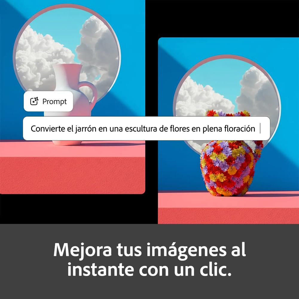 Adobe Firefly Standard incl. Generación de Vídeo con IA, Suscripción 12 Meses, 2000 Créditos IA, PC/Mac/Móvil | Código de activación enviado por email