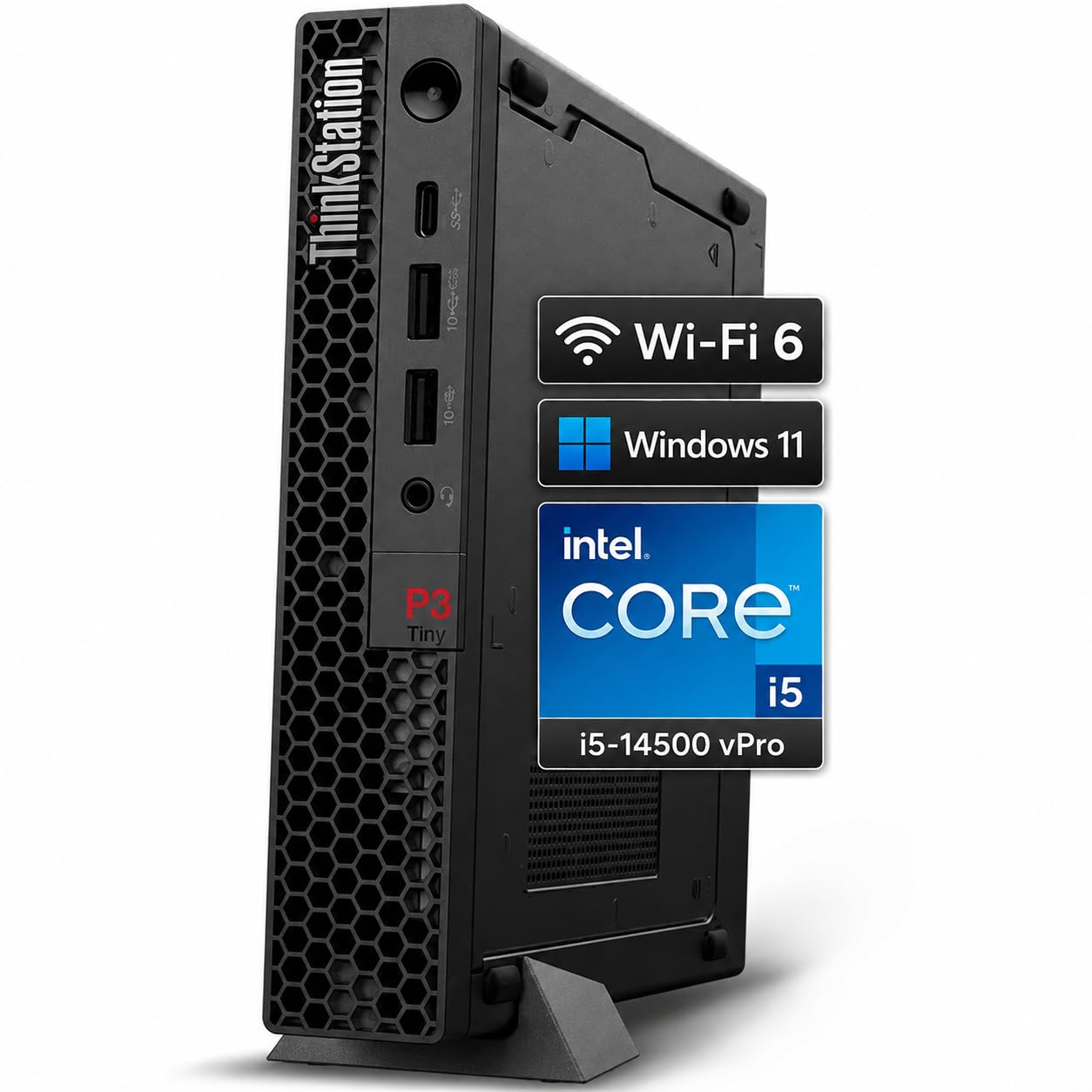 lenovo thinkstation p3 tiny desktop computer | intel core ultra 5 cpu (10 cores, up to 4.9ghz) | 32gb ddr5 ram, 1tb ssd | nvidia rtx a400 graphic (4gb gddr6 ram) | wifi7 | dual 4k display support
