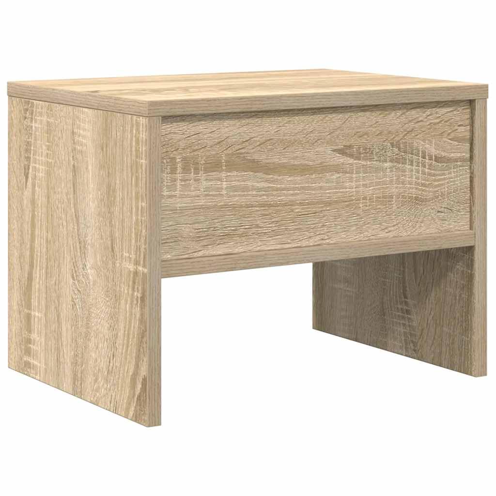 Klassischer Nachttisch aus Holzwerkstoff mit offenem Staufach - Robuste und vielseitige Beistelltruhe für Wohnzimmer als Couchtisch, einfach zu reinigen und mühelos