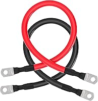 Vista 7 de Cable de batería de 4 AWG calibre 4 AWG, cables inversores de batería de cobre puro con terminales de 3/8 pulgadas en ambos extremos, juego