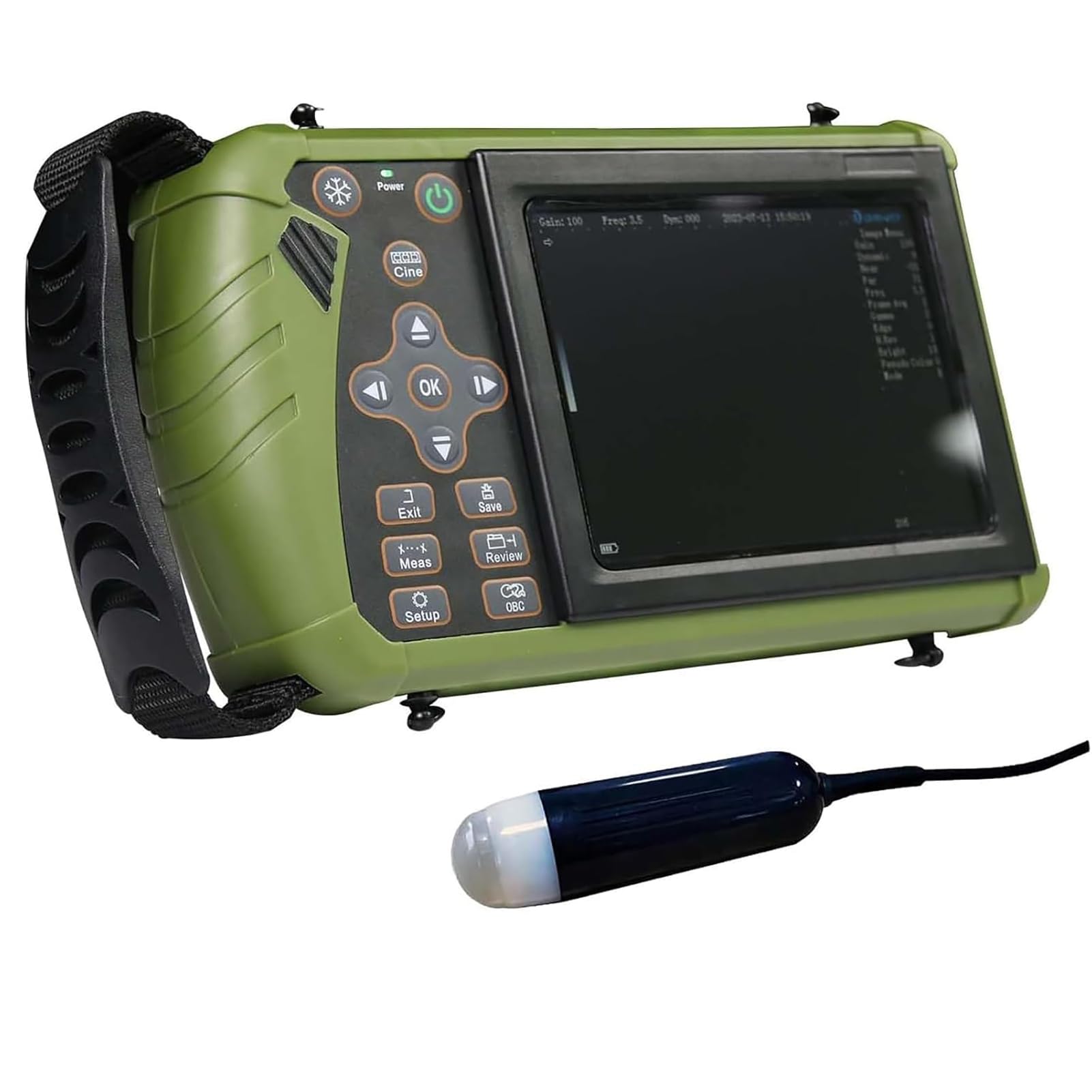 Kit scanner veterinario ad ultrasuoni con sonda da 3,5 MHz, scanner portatile B per pecore, cani, gatti e maiali, vari pseudo colori imaging, strumento diagnostico veterinario