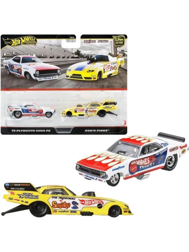 1:64 Hot Wheels Premium Car Culture 2'li Paket 72 PLYMOUTH CUDA FC