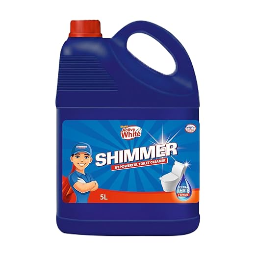 Shimmer Toilet Cleaner, 5L Mega Jar | Original Liquid Cleaner | Powerful Toilet Cleaner | All in One Purpose Cleaner | Home and Commercial Use