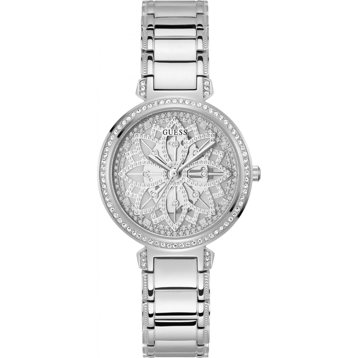 GUESS Women Analog Quartz Watch with Stainless Steel Strap GW0528L1