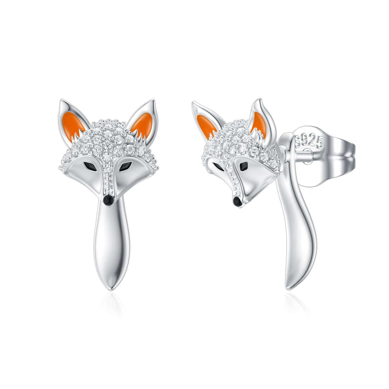 Fuchs Ohrringe 925 Sterling Silber Fuchs Ohrringe Hängende Fuchs Schmuck Geschenke für Damen Mädchen