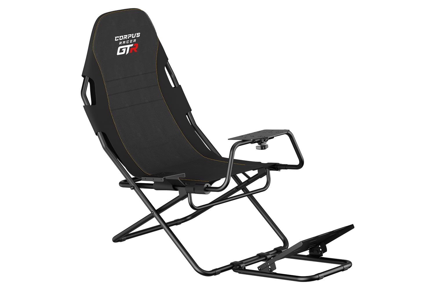 Indeca Cockpit Simracing Corpus Racer GTR con Asiento Plegable | Soporte para Volante, Pedales y Palanca de Cambios | Estructura Ajustable y Estable