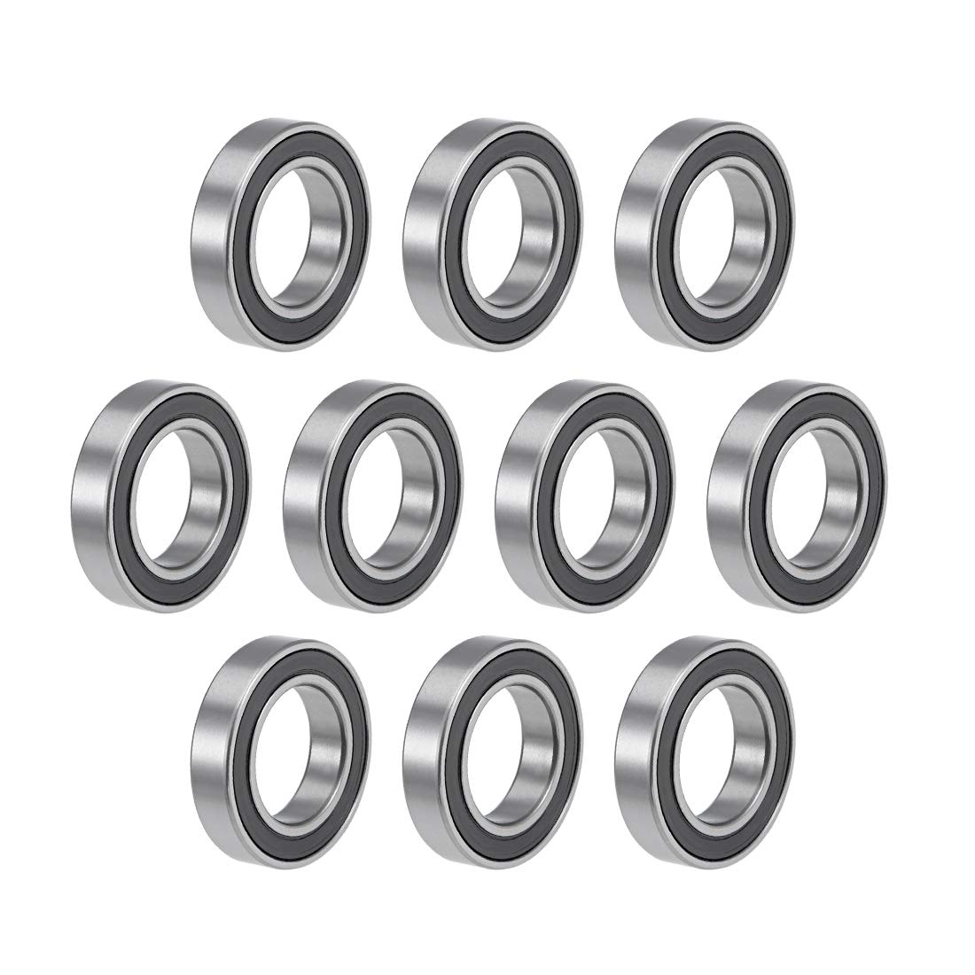 6905-2RS Lot de 10 roulements à billes double blindage en acier chromé Z2 ABEC1 25 x 42 x 9 mm