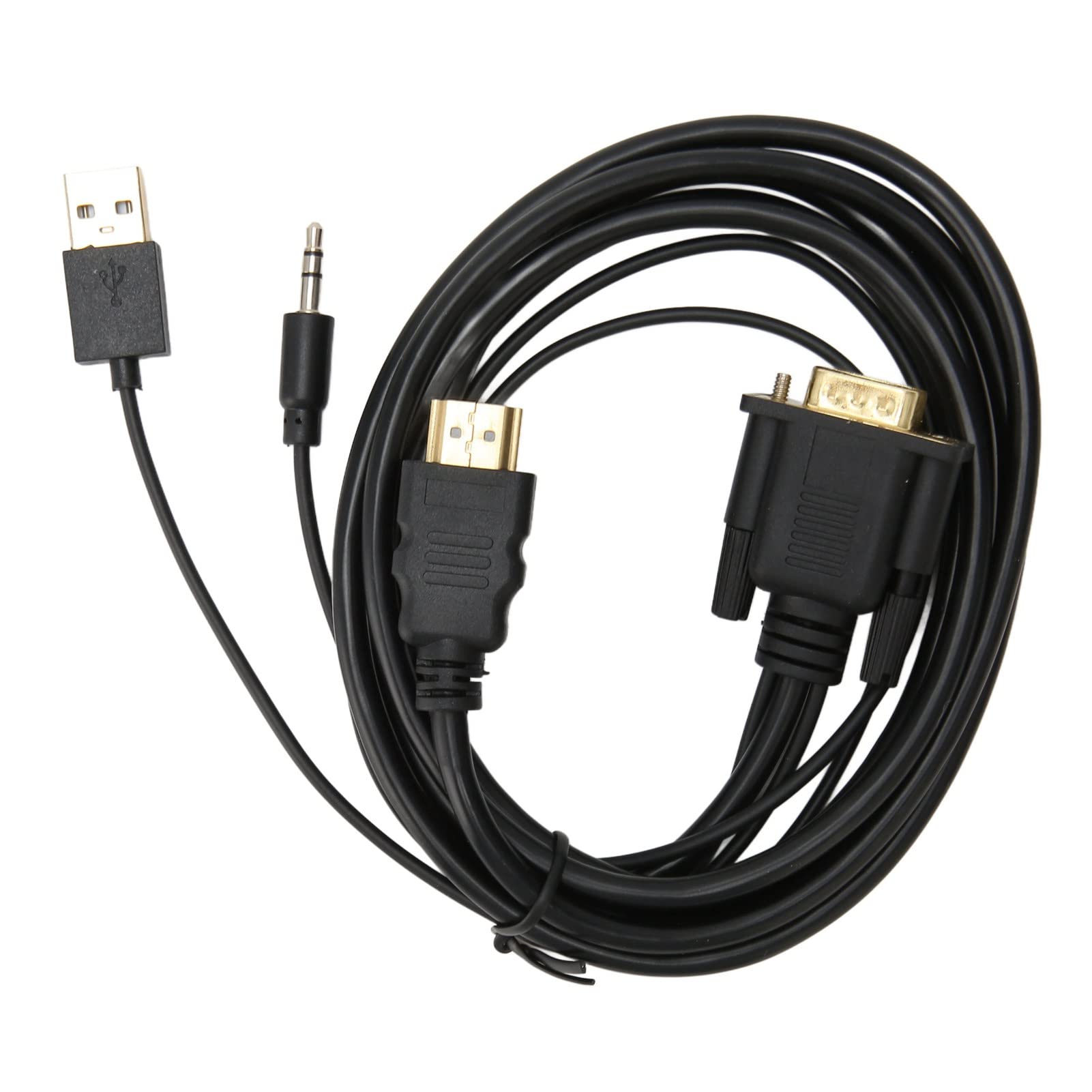 Yanmis VGA to HD Multimedia Interface Adapter with Sound, 1080P Video Converter Cable for Laptop PC Monitor