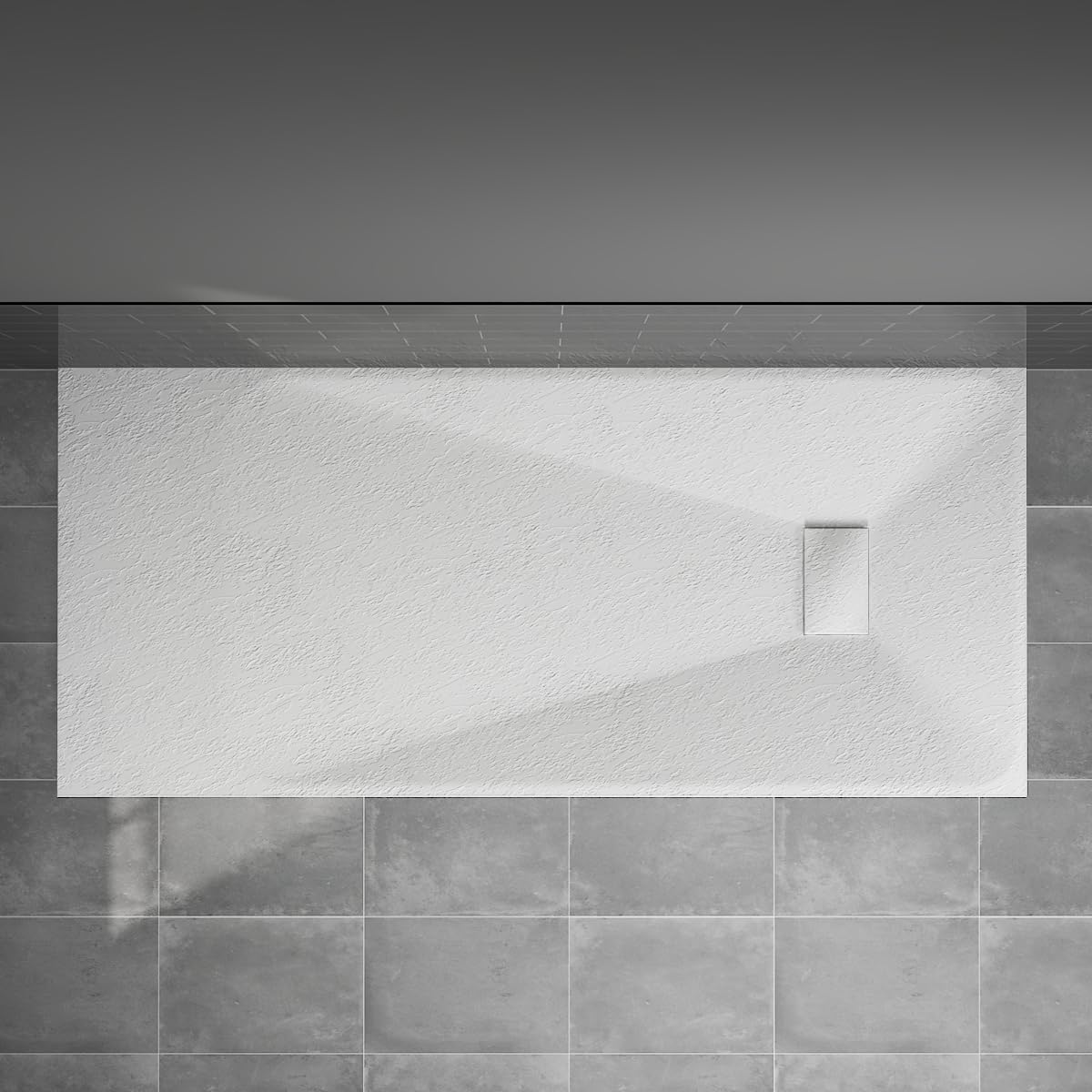 Blümme Rectangle Shower Tray 1700x800mm SMC Flat Shower Base White