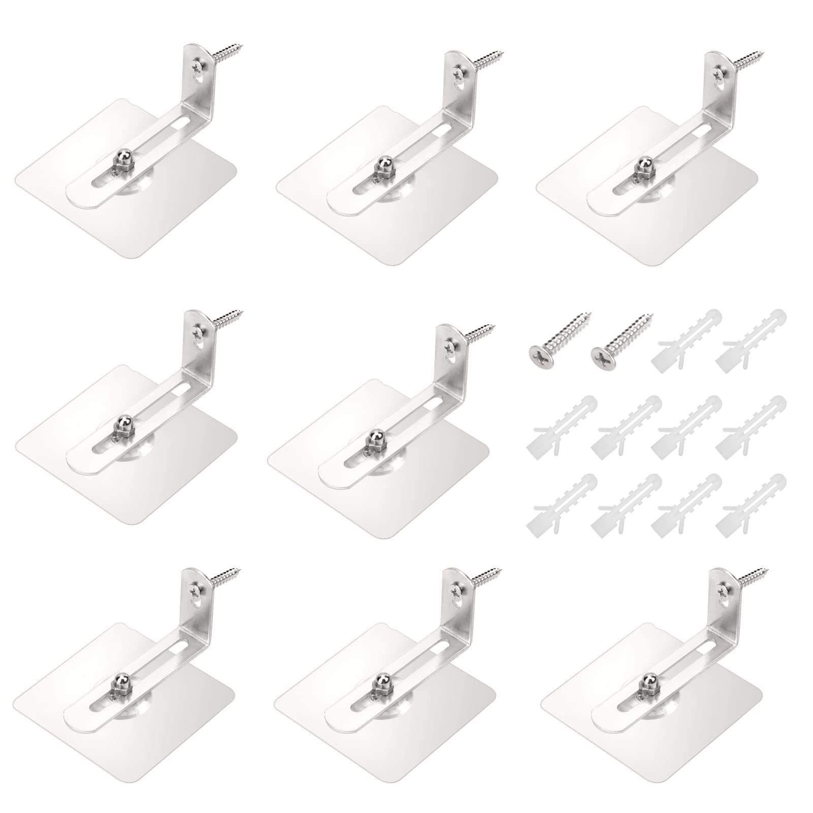 OOTSR Ancrage de Sécurité de Meuble, 8 Paquets Anti-Basculement Kit pour Protection des Bébés et Animaux, Métal Sangle Muraux