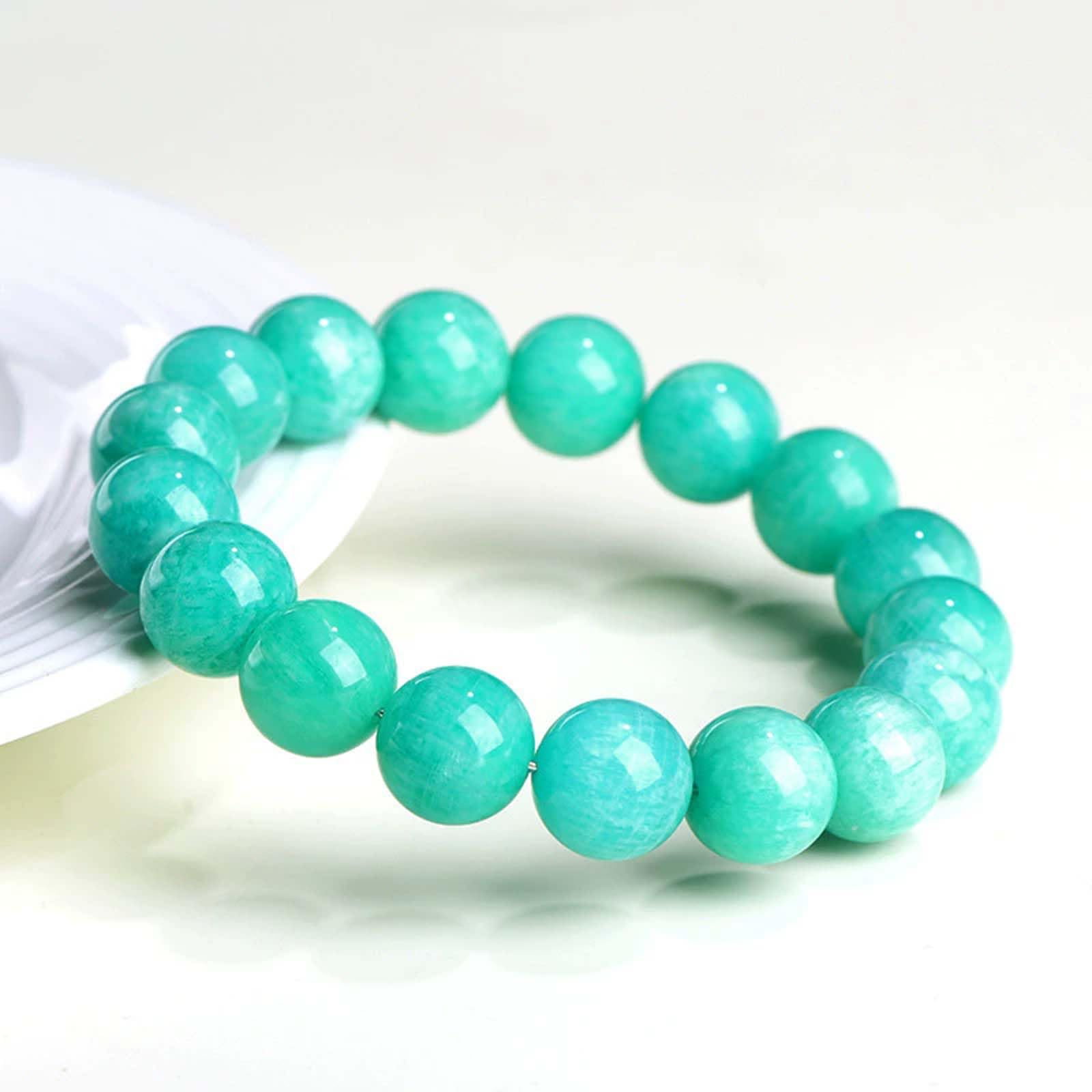 Pulsera de Cuentas de Piedras Preciosas de amazonita Natural