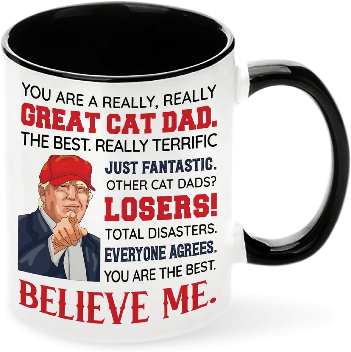 Cat Dad Coffee Mug 11Oz - Gifts for Men, Christmas, Father's Day, Birthday - Funny Ceramic Mug for Cat Lovers