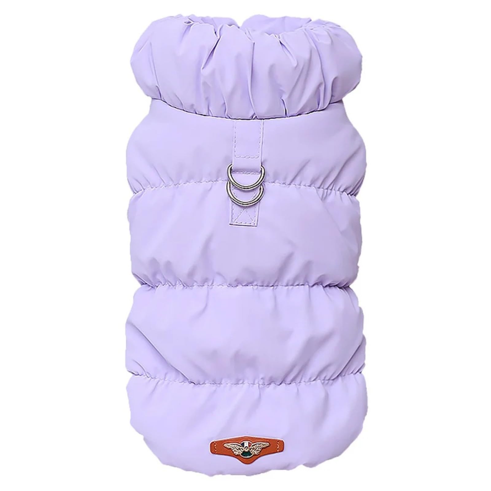Veste imperméable pour chien violette douce et chaude en polaire taille M