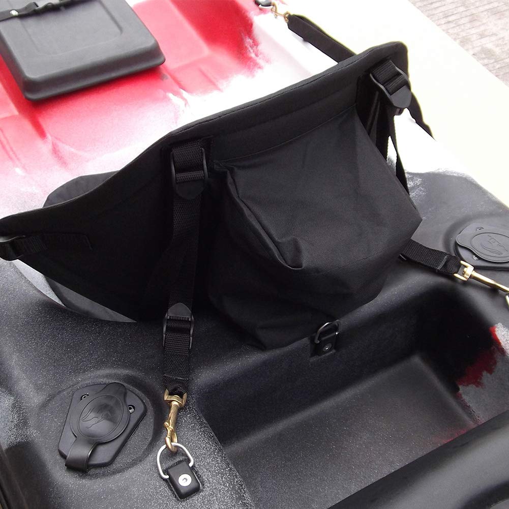 Padded Kayak Seat, Non-Slip Kayak Seat Sit-On-Top Cushioned Back Support Kayak and Canoe Seat with 4-Way Adjustable Mounting Straps for Kayaking, Canoeing, Fishing