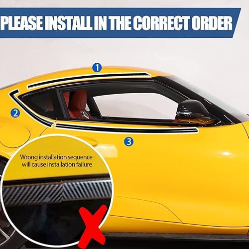 Miniatura 4 de Ajuste para moldura de ventana de Toyota Supra GR A90 A91 MK5 2019-2024, tira de sellado de ventana, cinturón de sellado de ventana antiarañazos