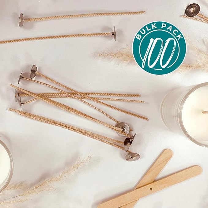 Mechas de algodón para velas 6 pulgadas paquete de 100 miniatura 4