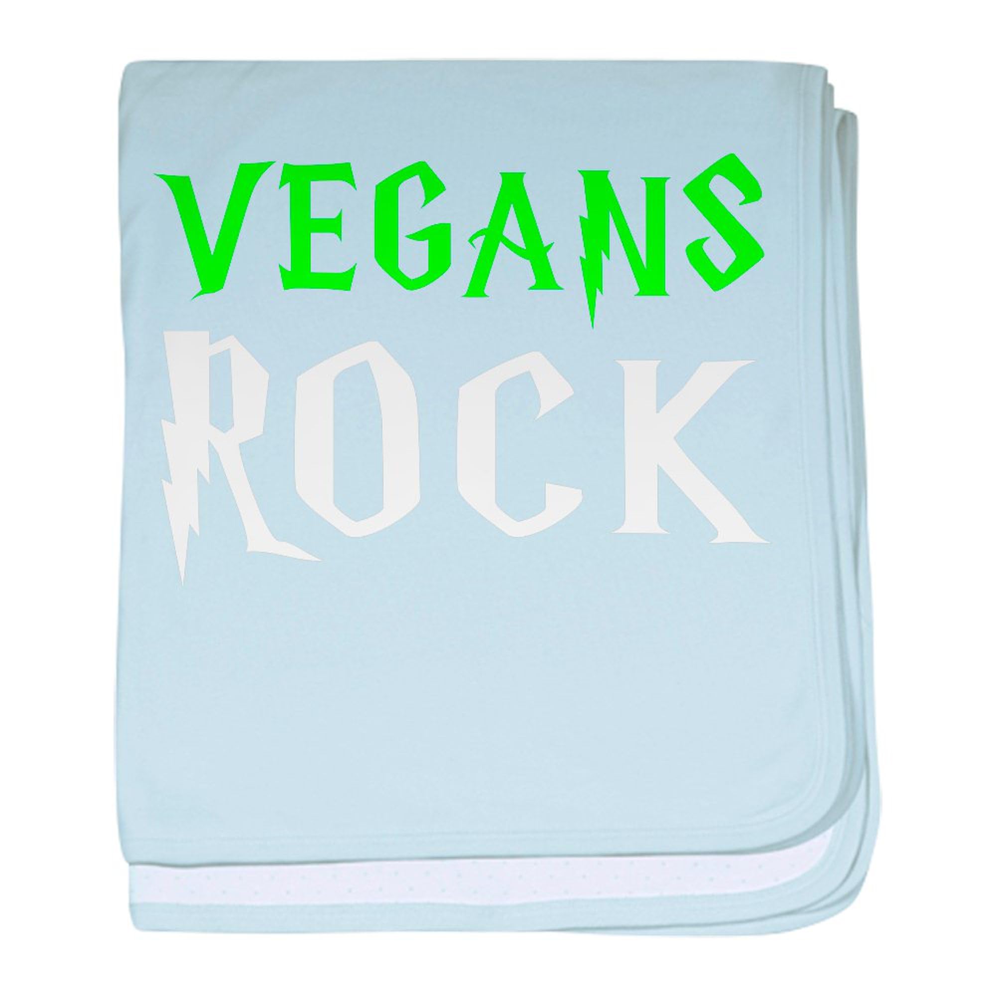 CafePress Vegans Rock Vegan Veganism Vegetarian Baby Blanket, Super Soft Newborn Swaddle