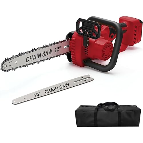 Mini Chainsaw Cordless for Milwaukee 18V Battery, Brushless Electric Chainsaw 12"/ 10" with Auto Oiler & Security Lock, for Tree Trimming, Branch Wood Cutting (Tool Only)