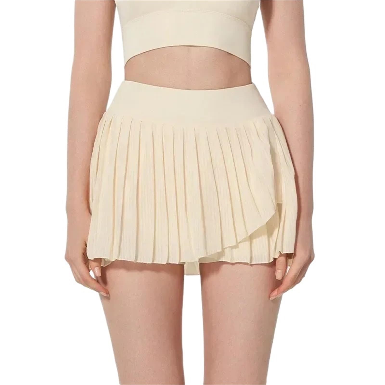 Jupe de tennis avec short intégré anti-frottement et coupe slim extensible