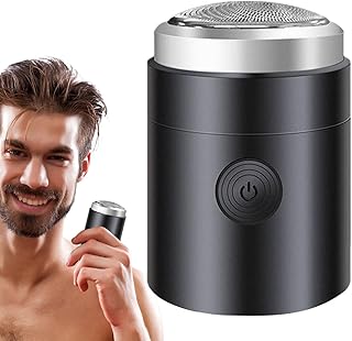 Mini Shaver Portable Electric Shaver - Washable Mens Electric Razor - Travel Size Toiletries for Car Home Travel, Washable Mens Electric Razor - USB Rechargeable, Pocket Size Razor For Men's Enjovdery