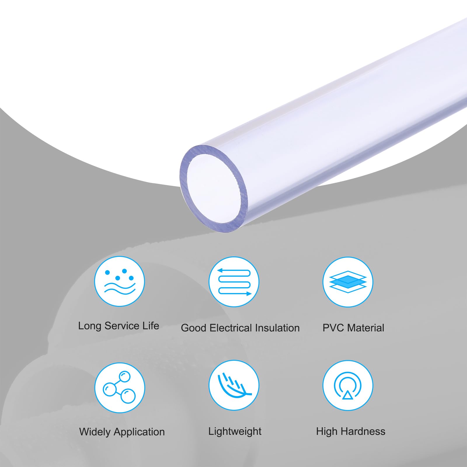 LAVMHAB Tube En PVC Transparent De 8 Mm De Diamètre Intérieur X 11