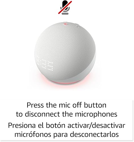 Miniatura 7 de Nuevo Echo Dot con reloj (5. generación, modelo de 2022)  versión internacional con adaptador de corriente (15 W) de Estados Unidos  Parlante