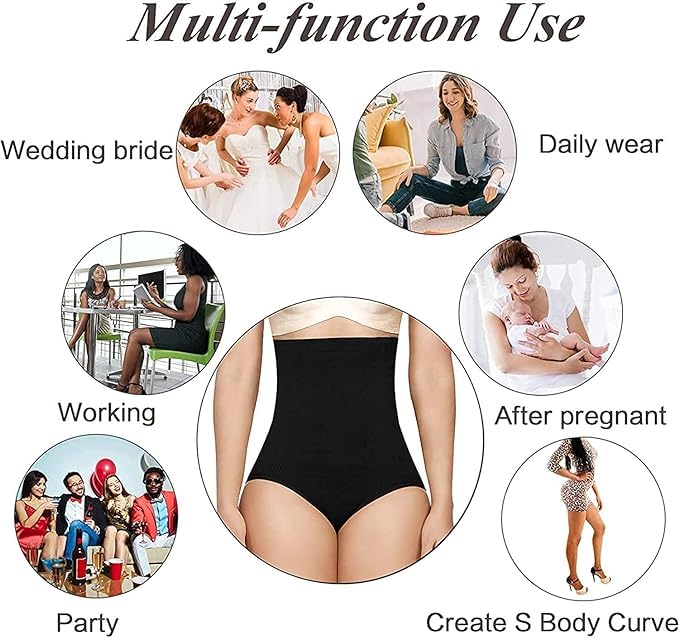Image of ALYNE Women Waist Shapewear with Anti Rolling Strip Tummy Control Tucker Waist Slimming Panties Shapewear Underwear Seamless High Waist Body Shaper Core