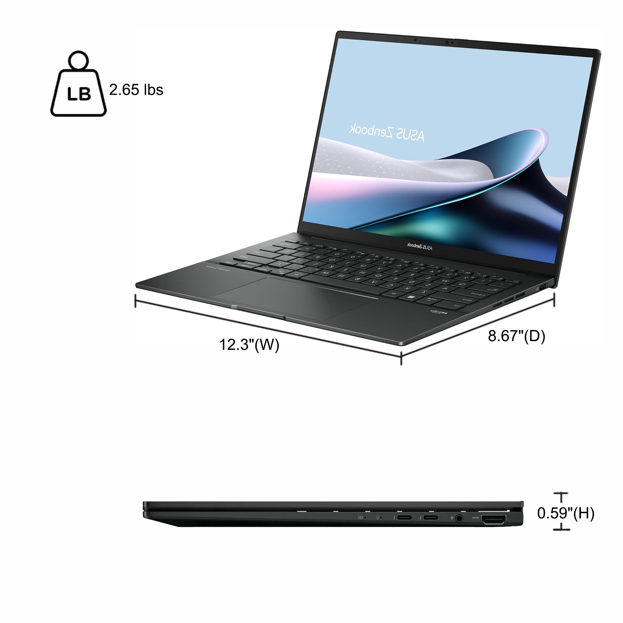 ASUS Zenbook 14 Creator Laptop 14" WUXGA Lumina OLED Touch (500nits HDR, 100% DCI-P3) Intel 16-core Ultra 7 255H (Up to 13 Tops) 16GB RAM 512GB SSD for Business Work Win11 ICP Hub w/Copilot AI