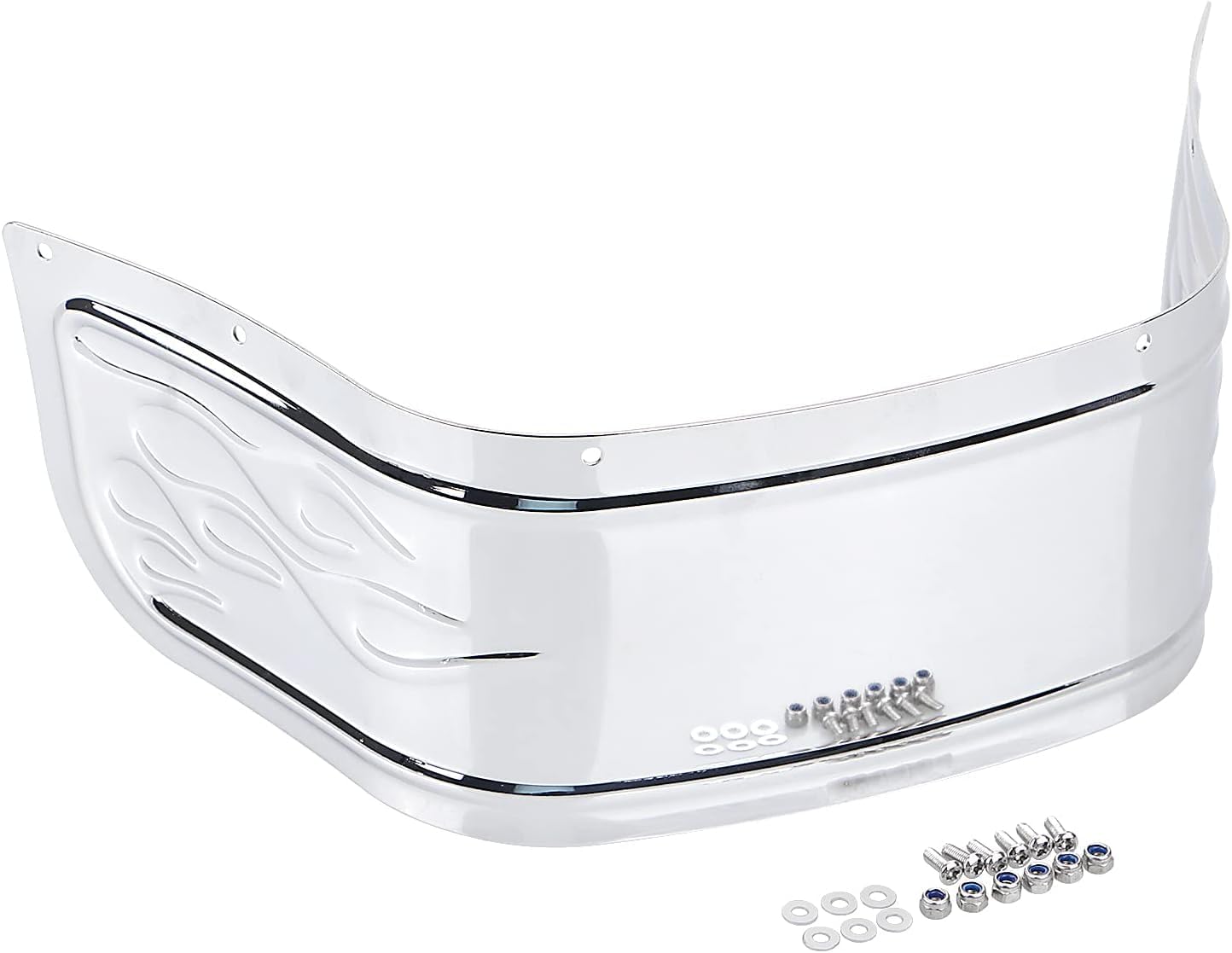 Motorcycles Flame Graphic Front Fender Skirt Extended Front Fender for Harley Touring Electra Glide Ultra Classic Tri Glide Ultra Road King 1980-2013 (Chrome)