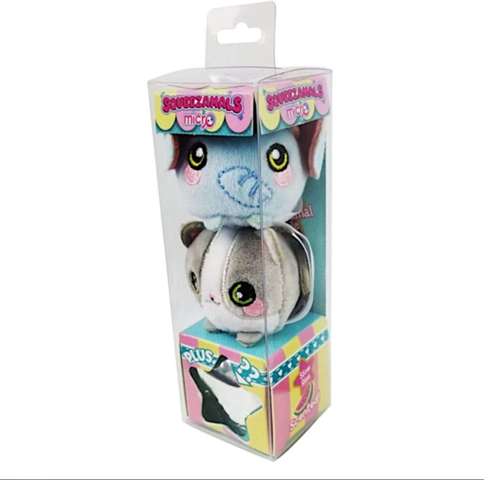 Squeezamals Micro 3 Pack, Squishy, Soft, Slow-Rise Foam, Plush Characters