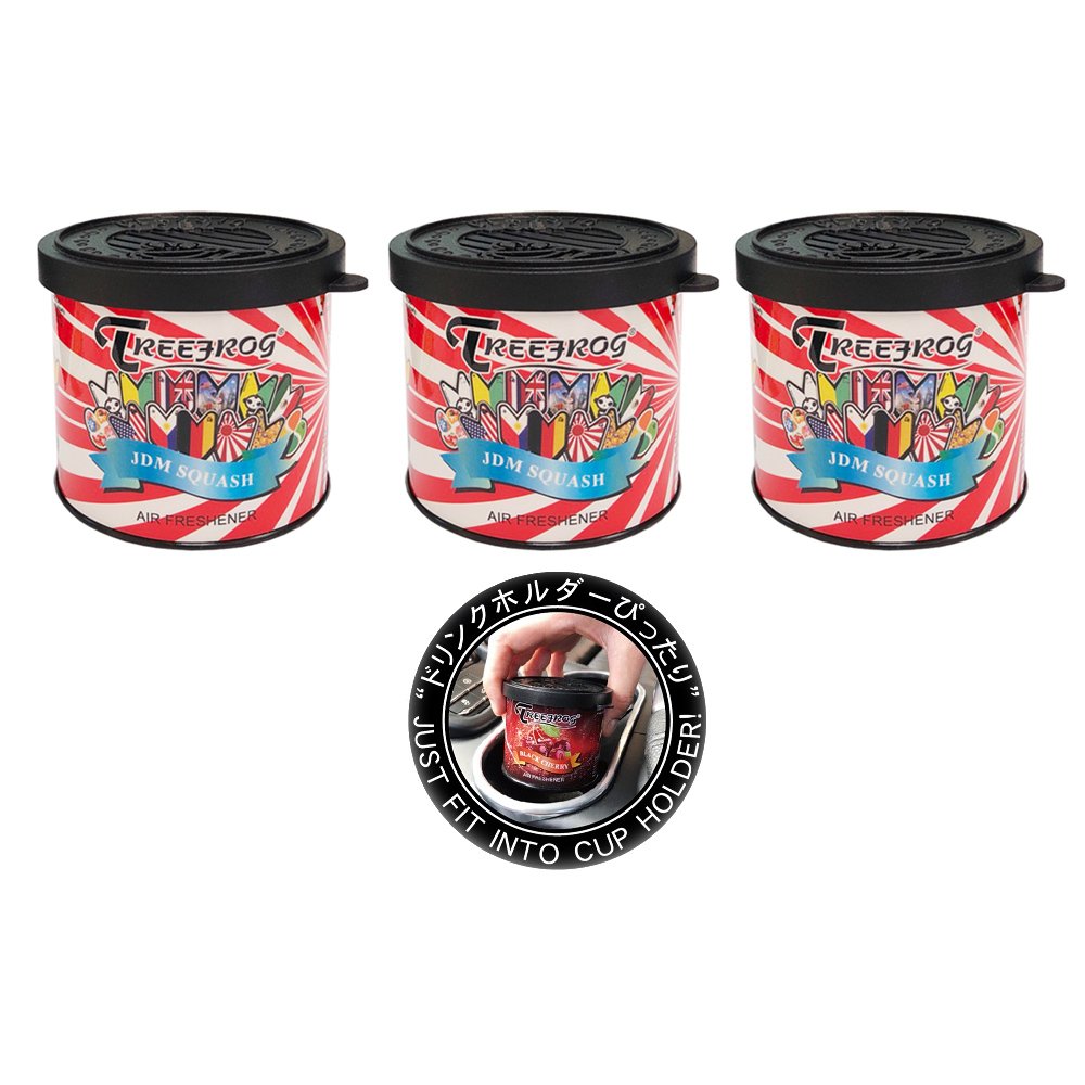 Treefrog Classic JDM Squash 3 cans, Tree Frog Natural Car Air Freshener