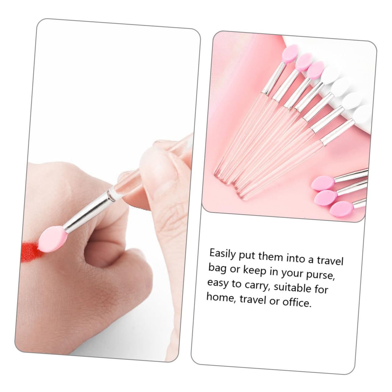 Beatifufu Lipstick Alicators Makeup Brushes 10pcs Silicone Lip Brush Set for Travel Home Use