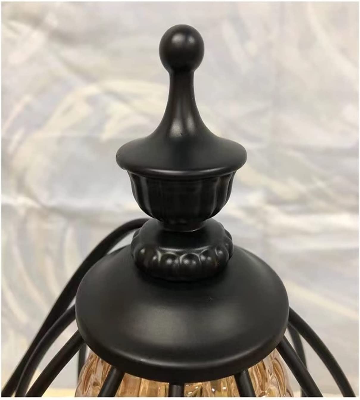 Metalowa Klatka Dla Ptaków, Lampa Grzewcza Na Świecę, Kryształowy Klosz, Lampa Świecowa, Ściemnialna, Lampa Woskowa Do Topienia, Marmurowa Podstawa, Lampa Aromatyczna Do,Gold-dimming