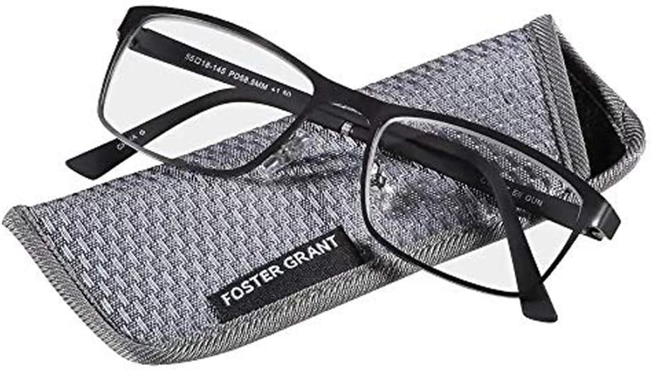Foster Grant Eli Reading Glasses Gun Metal 2.50