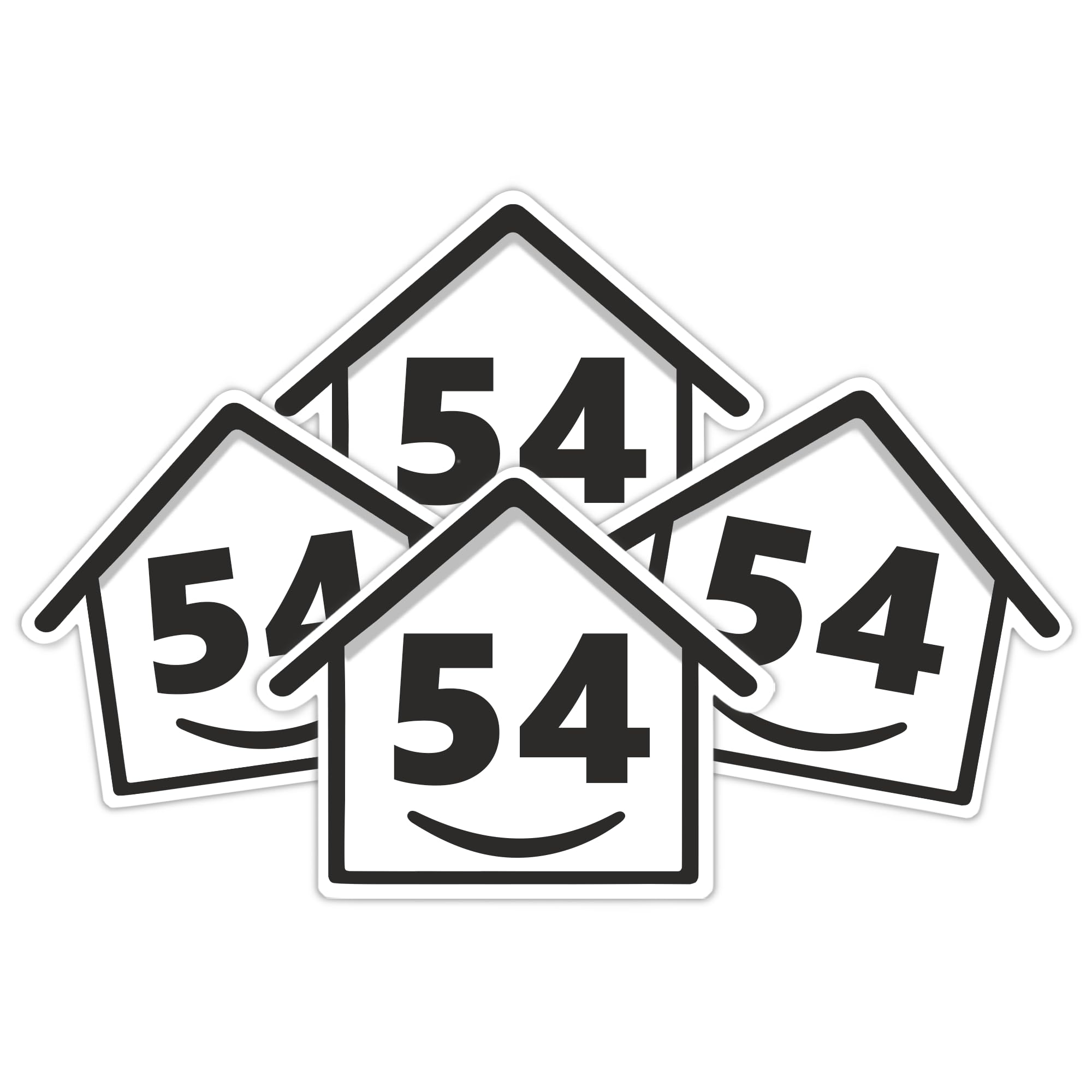 4 x Bin Numbers for Wheelie Bins, 1-99, 15cm ‘Happy House’ Design Dustbin Stickers, Easy Application Stick On Number Stickers - Weatherproof Self Adhesive Vinyl, Black (11) — view 29