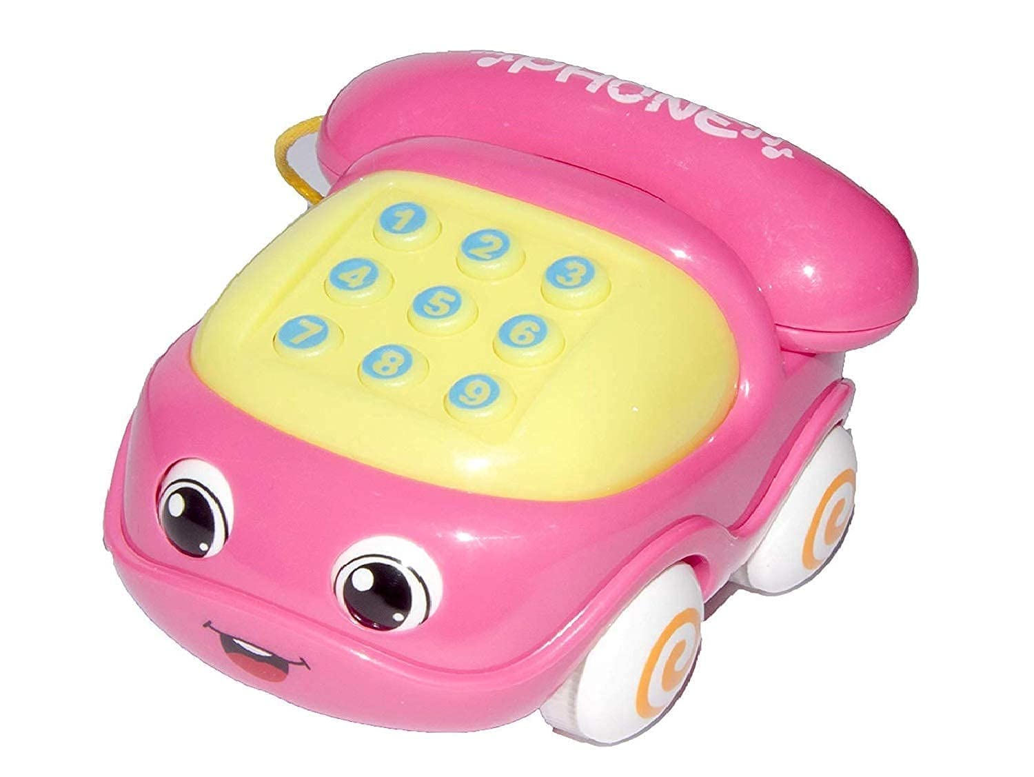SQUICKLE Friction Powered Pull Along Musical Phone Car Toy for Kids, Electronic Music Multi-Functional Cell Phone Telephone Car Toy, Multicolour (Pack of 1) (B09NMGZPGT) Amazon Price History, Amazon Price Tracker