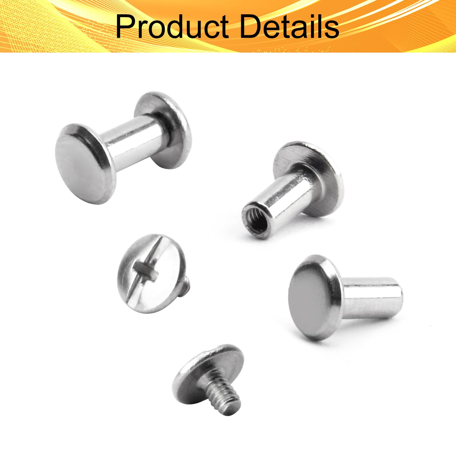 Stainless Steel Binding Screws - 10 Sets M3 x 6mm -3